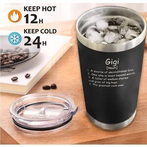 Gavins Designs‎ Gigi Noun Tumbler 20Oz (Laser Engraved) (3667)